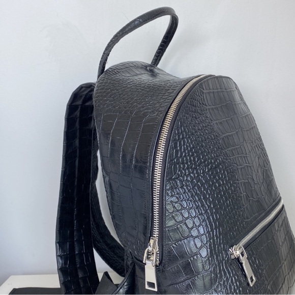 Embossed aligator leather backpack main image 5